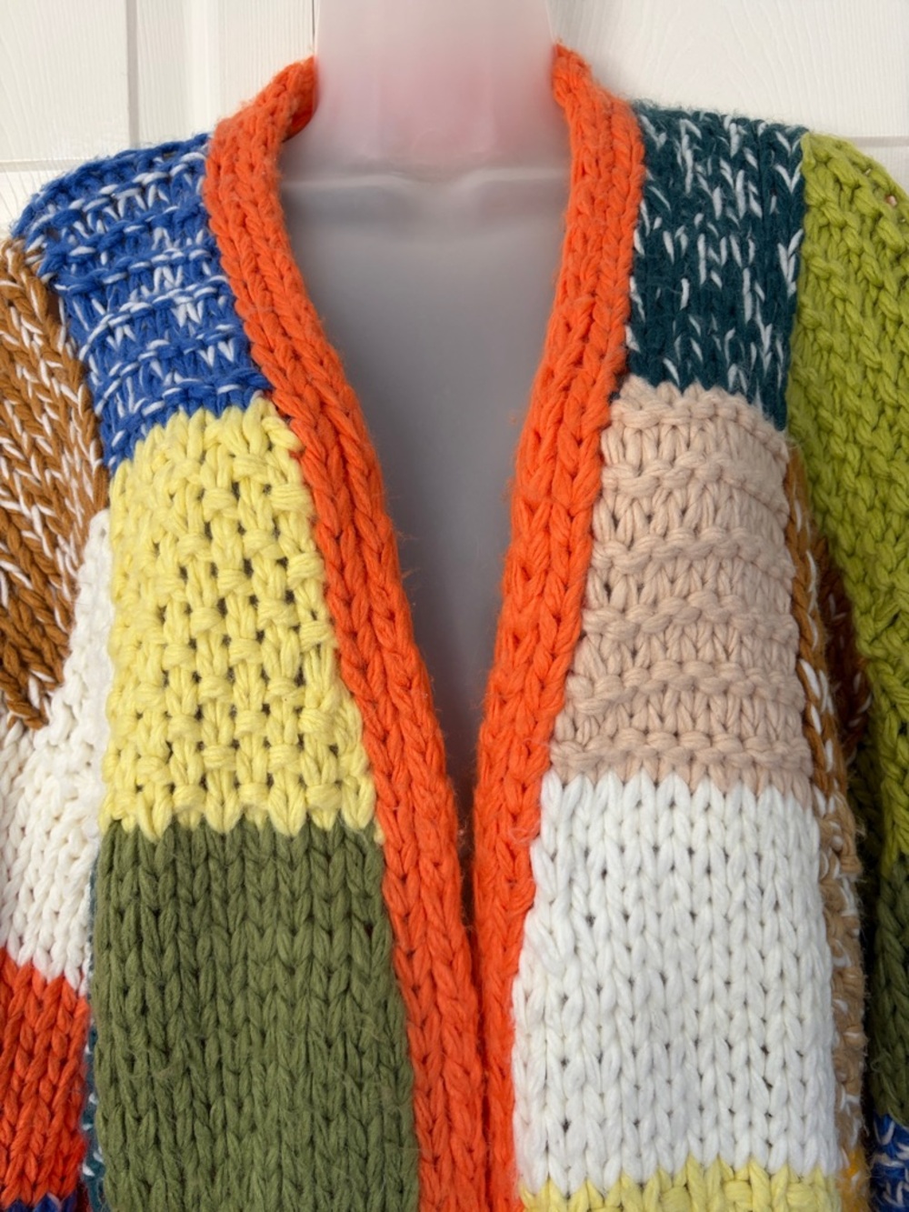 Pilcro Colorblock Patchwork Cardigan Sweater One Size - Picture 6 of 16